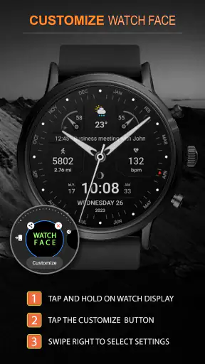 WFP 311 Modern watch face screenshot