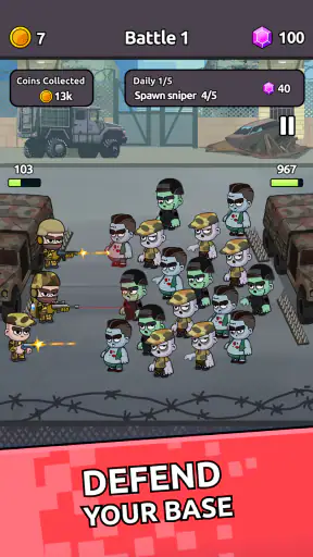 Zombie Warriors: Base Defense screenshot