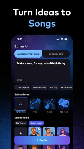 Zurna: AI Song & Music Maker screenshot